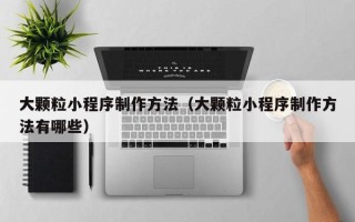 五指山大颗粒小程序制作方法（大颗粒小程序制作方法有哪些）